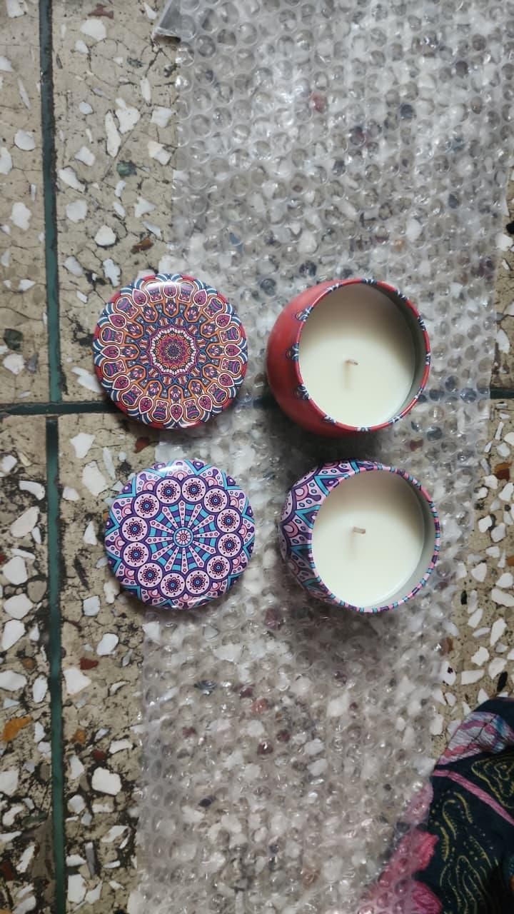 XENOBUY Scented Tin Candle 4.5cm - Soy Wax Multicolor