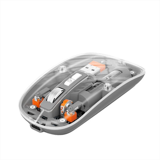 XENOBUY Rechargeable Transparent Mouse - Wireless LED Gaming